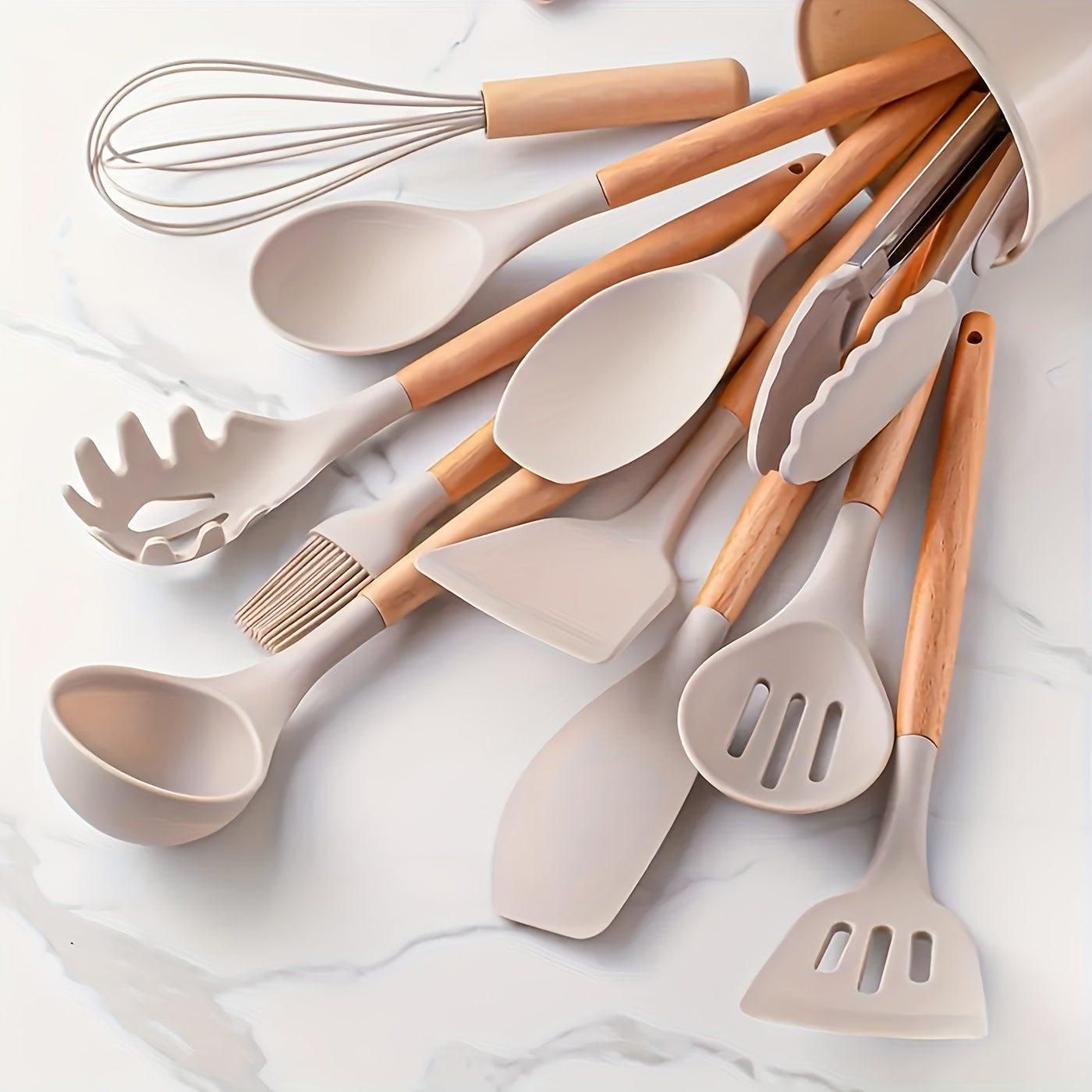 Durable Silicone Kitchen Utensil Set – Non Stick and Heatproof
