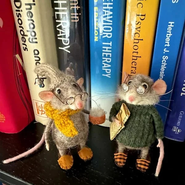 Unique Felt Mice Holiday Ornament