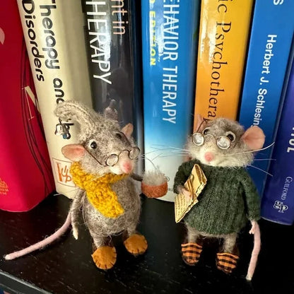 Unique Felt Mice Holiday Ornament