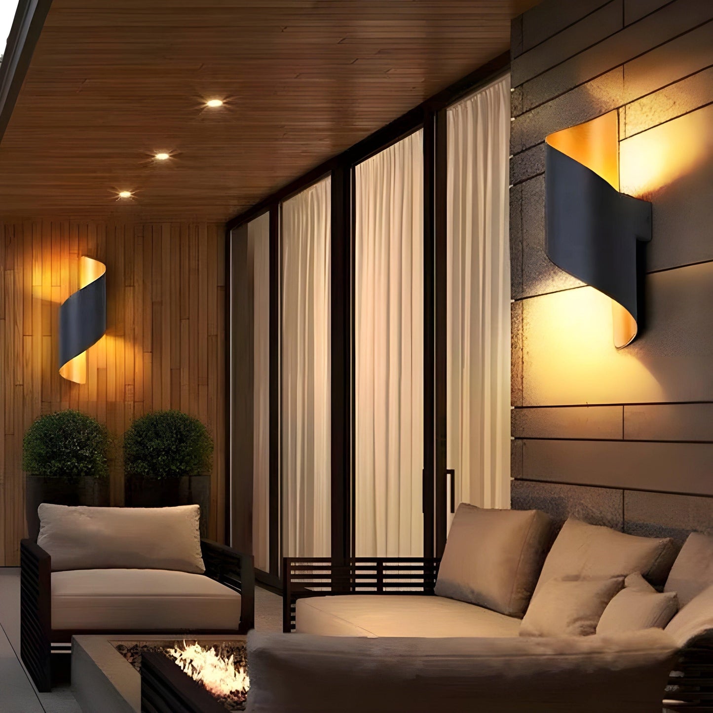 Modern Spiral LED Outdoor Wall Light