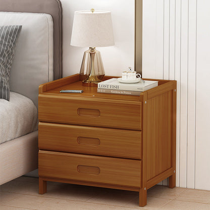 Traditional Wood Bedside Table with Drawers