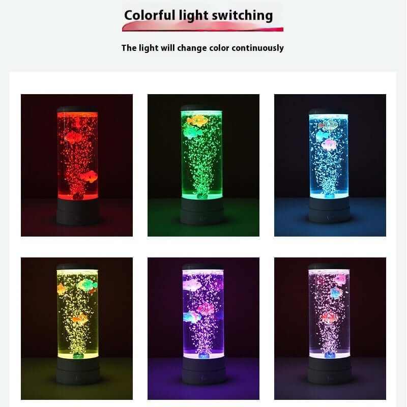 Colorful LED Aquarium Night Light Desk Lamp