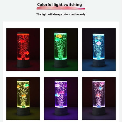 Colorful LED Aquarium Night Light Desk Lamp
