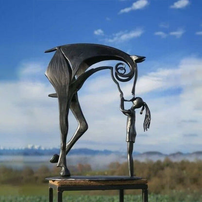 Rustic Metal Horse Figurine Outdoor Garden Decoration