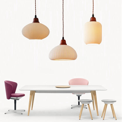 Classic White Ceramic Pendant Dining Light