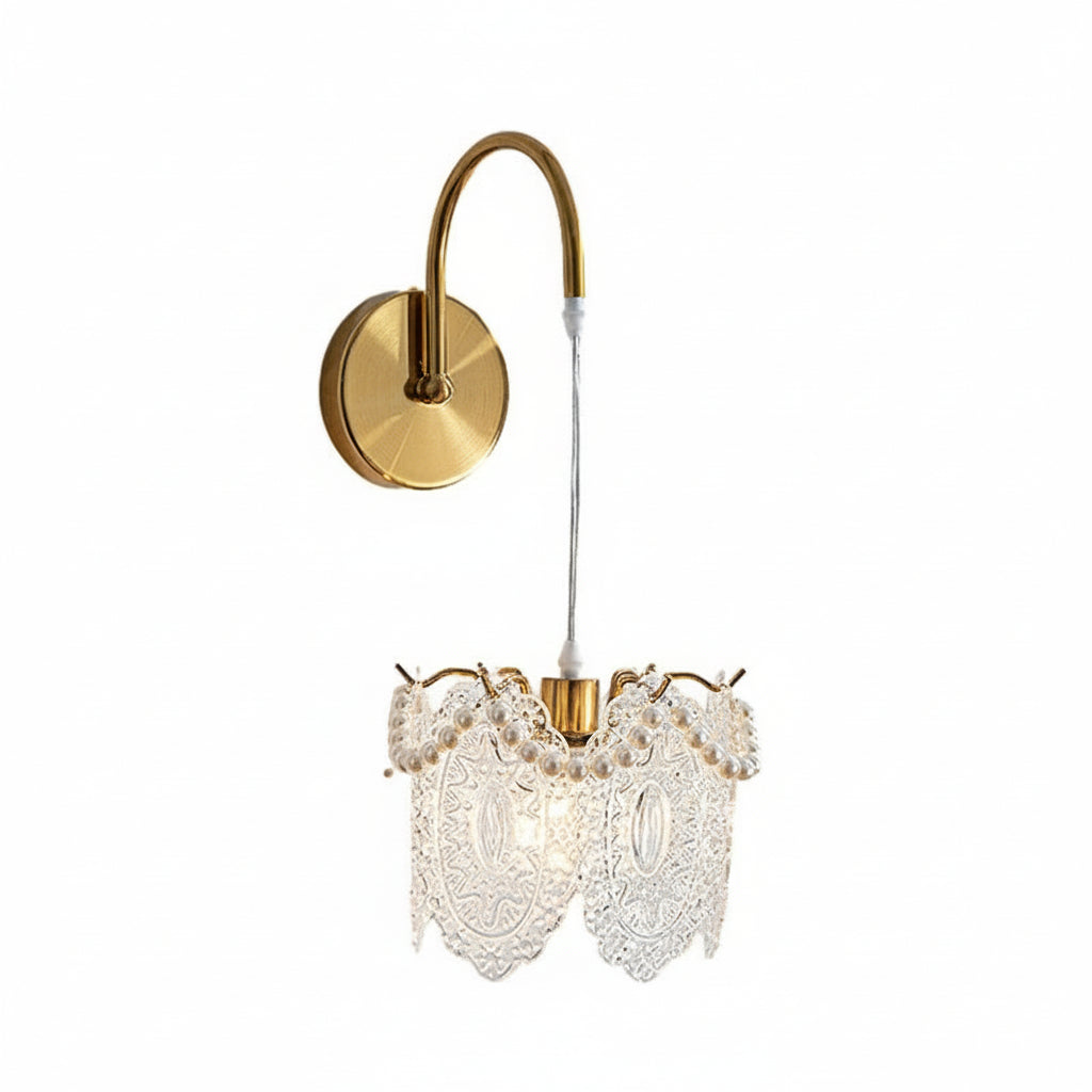 Modern Glass Wall Lamp Art Deco Style