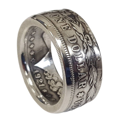 Authentic Silver Coin Ring for Men