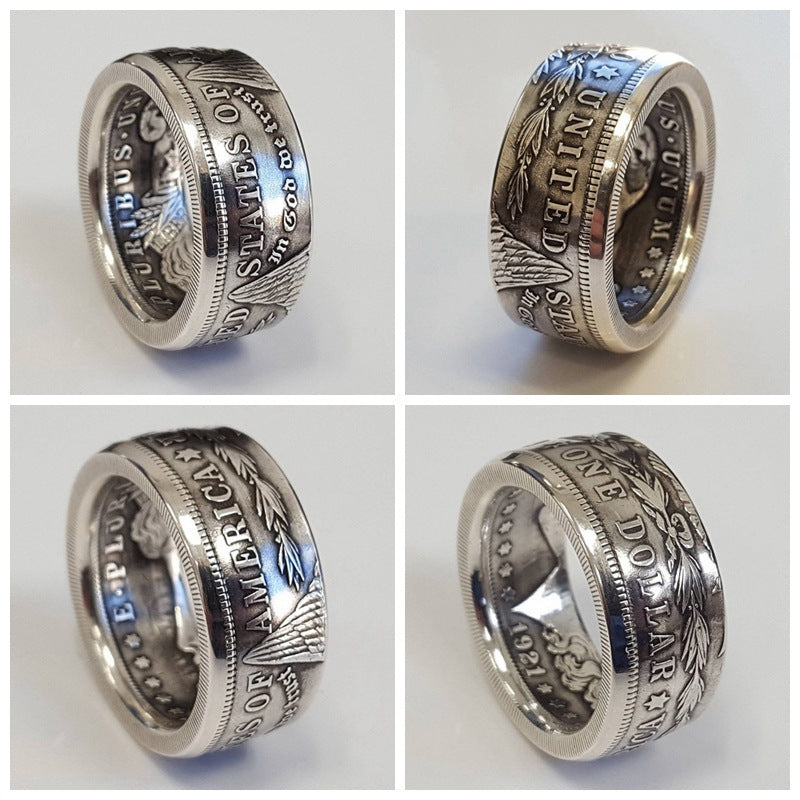 Authentic Silver Coin Ring for Men
