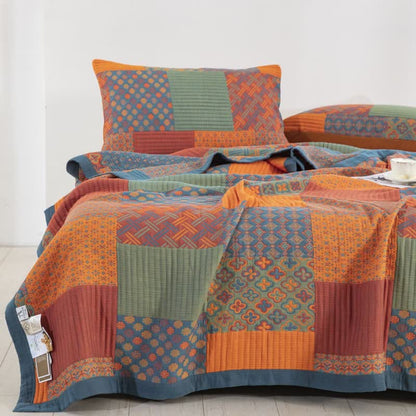 Soft Cotton Bed Quilt - Lightweight King Queen Coverlet