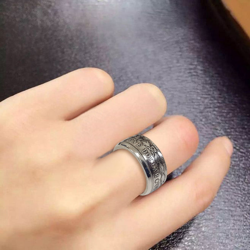 Authentic Silver Coin Ring for Men