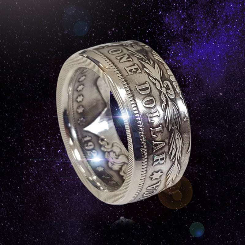 Authentic Silver Coin Ring for Men - Cofik