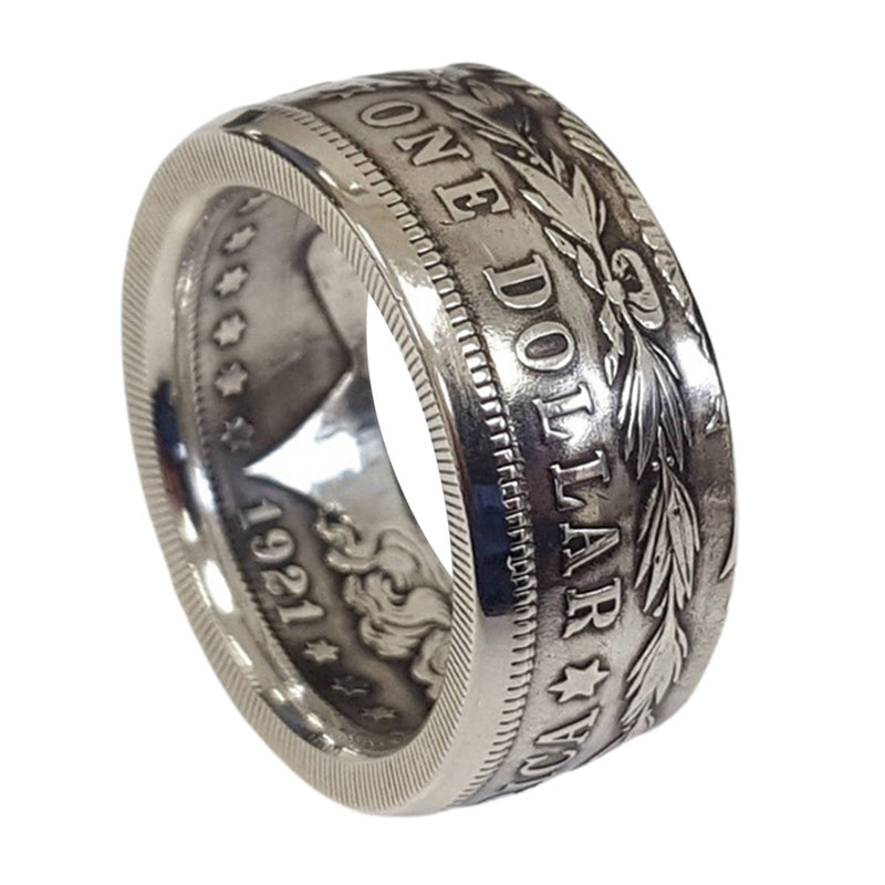 Authentic Silver Coin Ring for Men