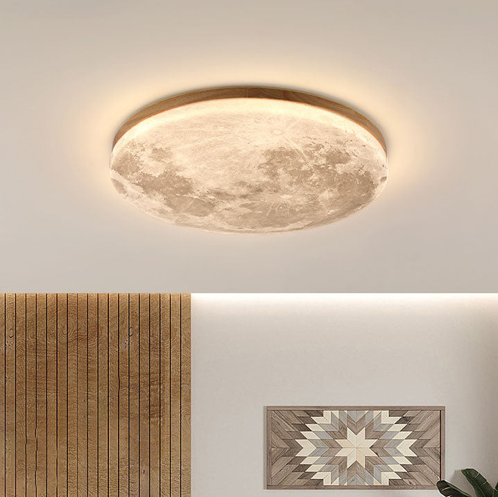 Sleek Wood LED Ceiling Light Fixtures 24W Modern Home - Cofik