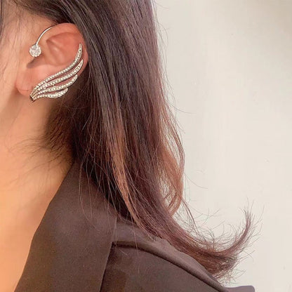 Delicate Feather Drop Earrings