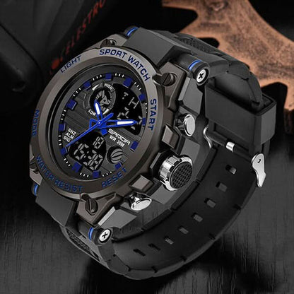 Tactical Men's Army Watch with Analog Digital Face