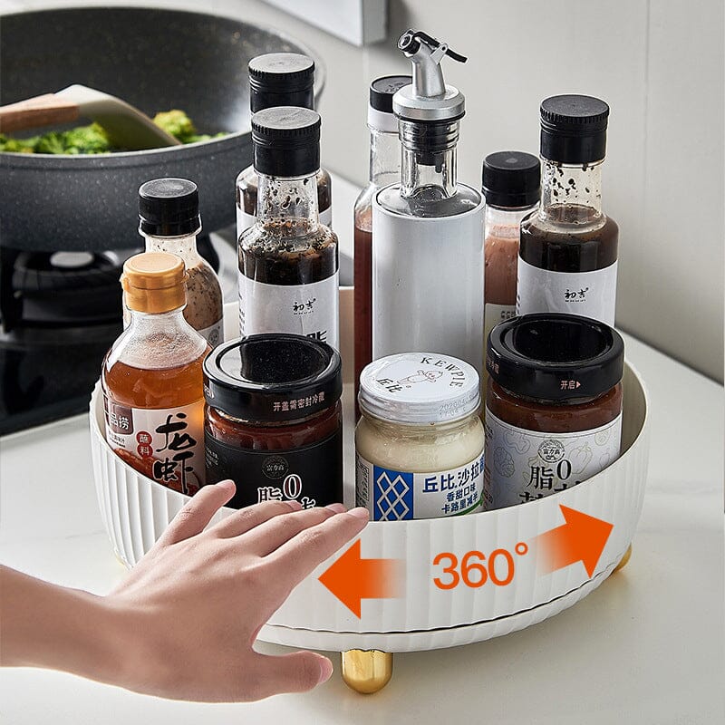 Adjustable Turntable Spice Storage Bowl