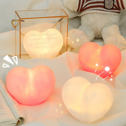 Soft Heart Table Lamp Warm LED Nightlight