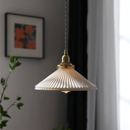 Vintage Style Ceramic Hanging Lamp For Home