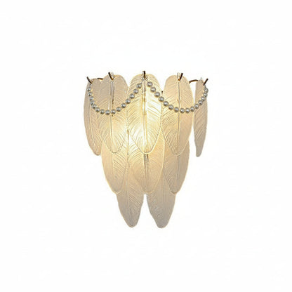 Elegant Glass Wall Light with Gold Accent