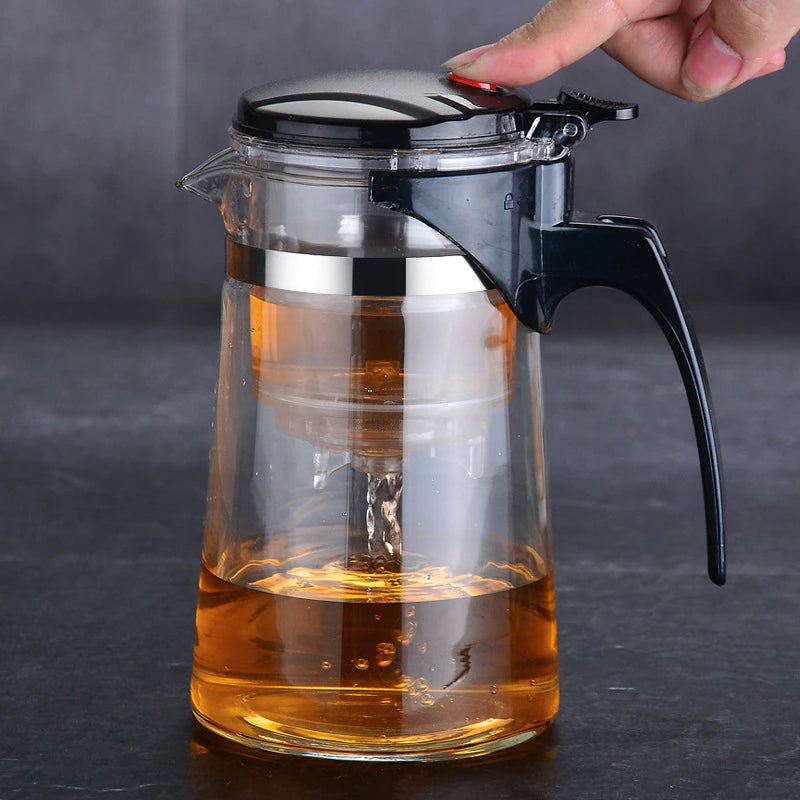 Durable Clear Glass Tea Infuser Teapot