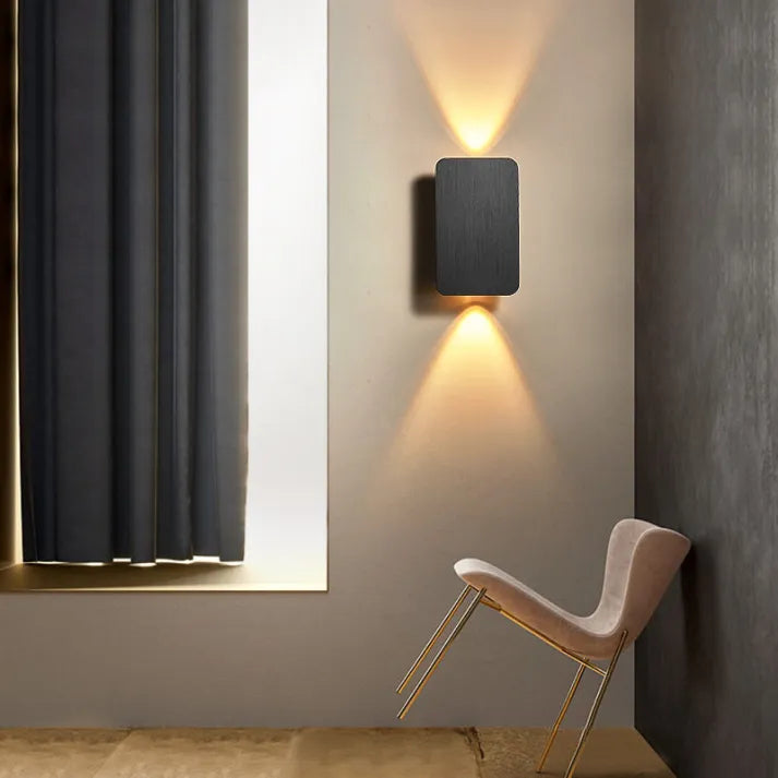 Contemporary Square Stainless Steel Wall Light