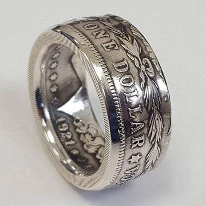 Authentic Silver Coin Ring for Men