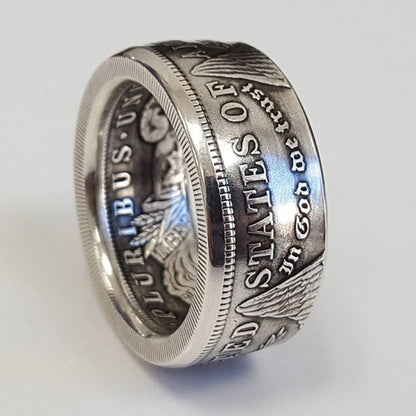 Authentic Silver Coin Ring for Men