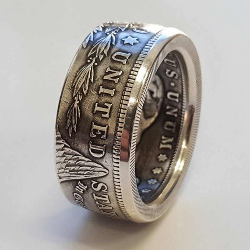 Authentic Silver Coin Ring for Men