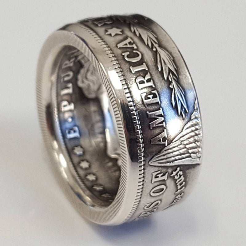 Authentic Silver Coin Ring for Men