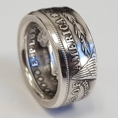 Authentic Silver Coin Ring for Men