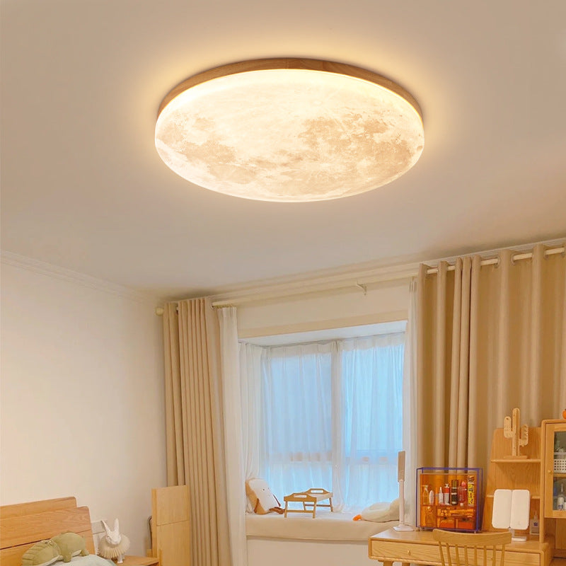 Sleek Wood LED Ceiling Light Fixtures 24W Modern Home