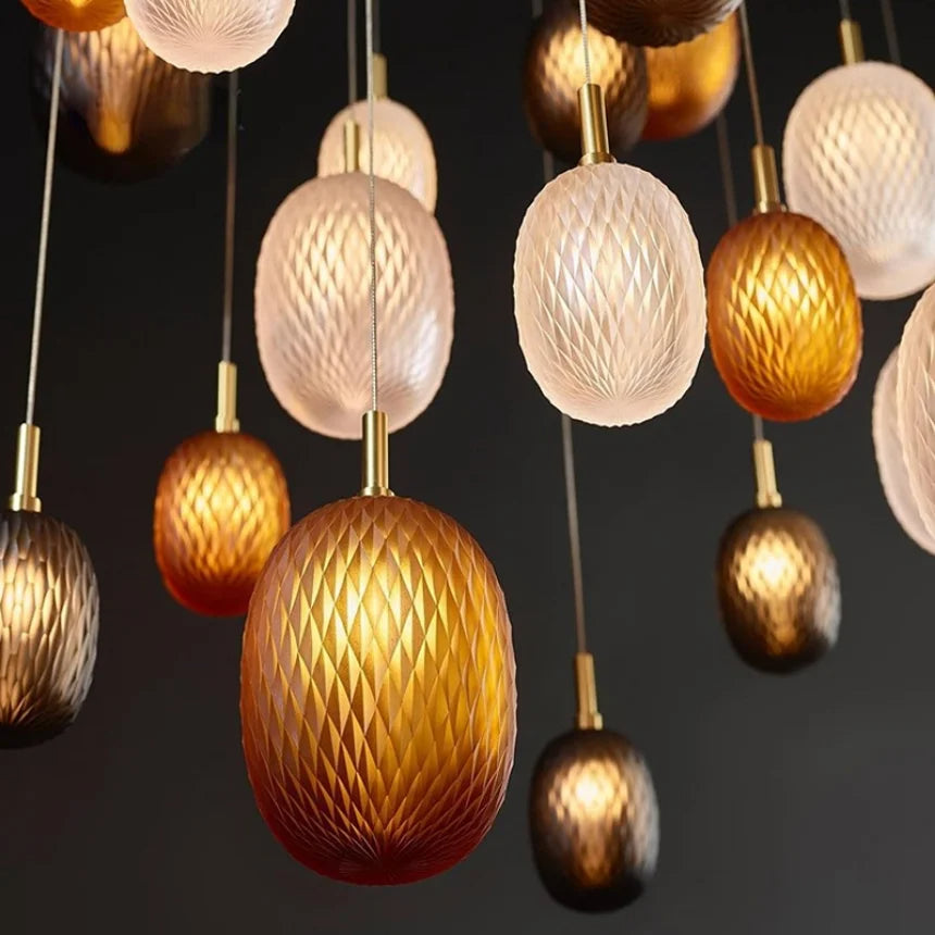 Colorful Glass Globe Hanging Lamp