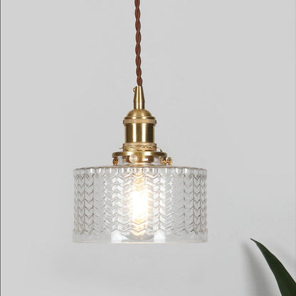 Sleek Copper Glass Pendant Light Fixture