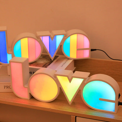 Stylish LED Letter Table Lamp for Bedroom Decor