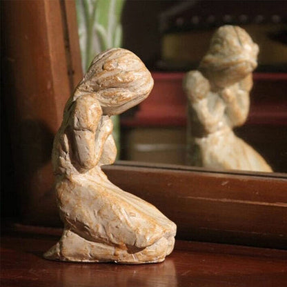 Inspirational Praying Woman Figurine Sculpture