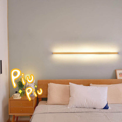 Natural Wood Japanese LED Wall Lamp