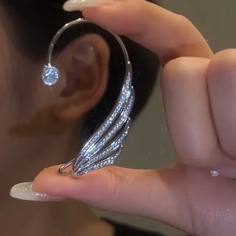 Delicate Feather Drop Earrings - Cofik
