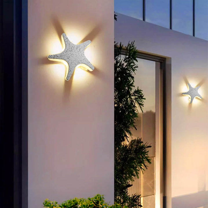 Modern Coastal Starfish LED Outdoor Wall Lamp - Cofik