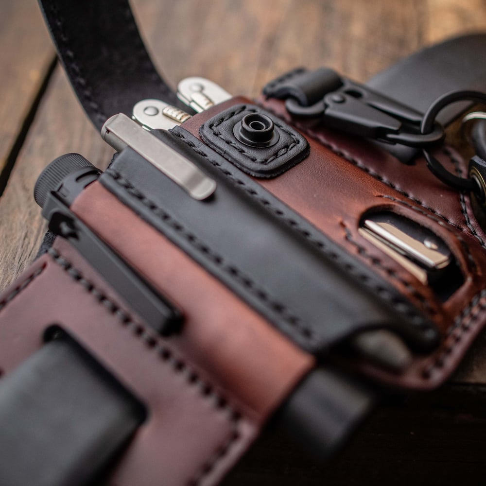 Durable Leather Multitool Pouch Belt - Cofik