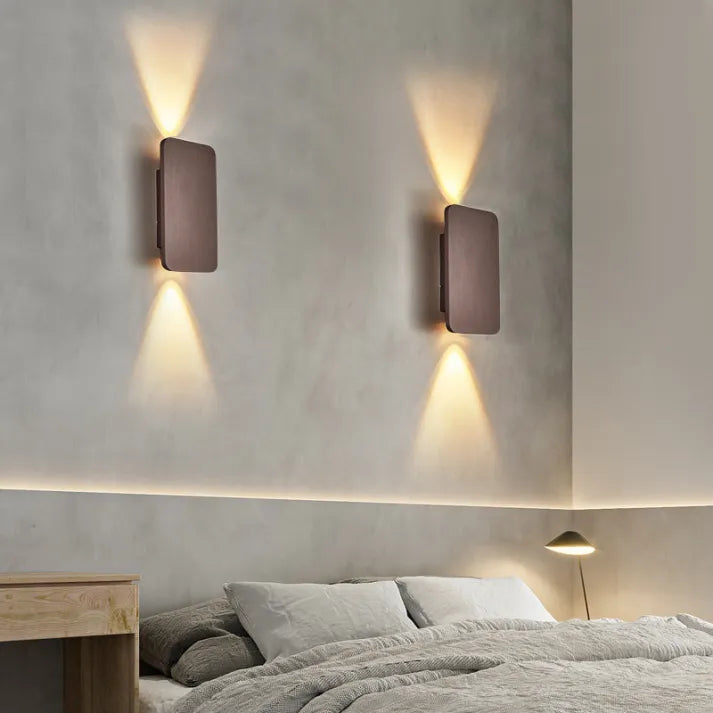 Contemporary Square Stainless Steel Wall Light