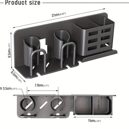 Sleek Wall Mounted Toothbrush Holder with Drainage