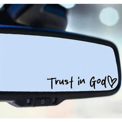 Faith Inspirational Car Rear View Mirror Sticker