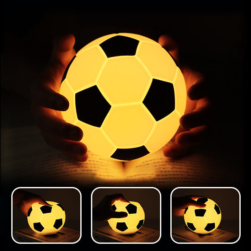 Colorful Soccer Ball LED Desk Lamp with USB Charger