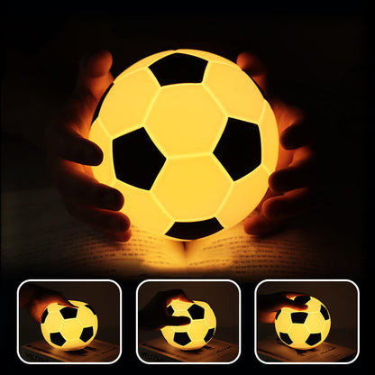 Colorful Soccer Ball LED Desk Lamp with USB Charger