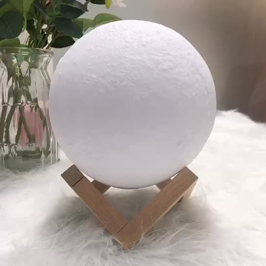 Compact Portable 3D Moon LED Desk Lamp