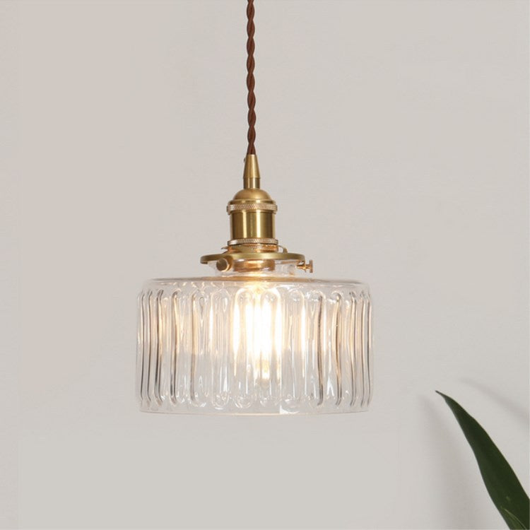 Sleek Copper Glass Pendant Light Fixture