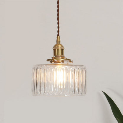 Sleek Copper Glass Pendant Light Fixture