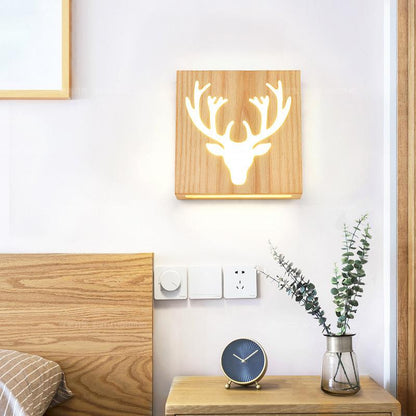 Stylish Wooden LED Wall Lamp