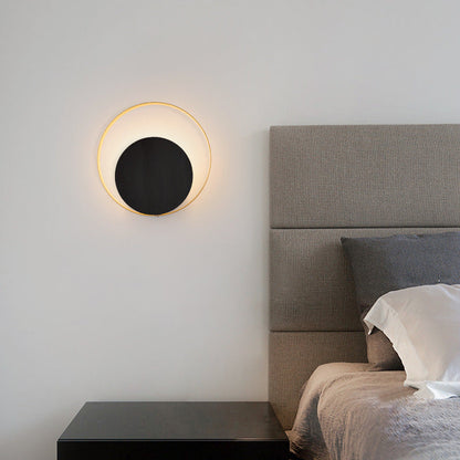 Simple Metal Round Wall Light Lamp For Bedroom