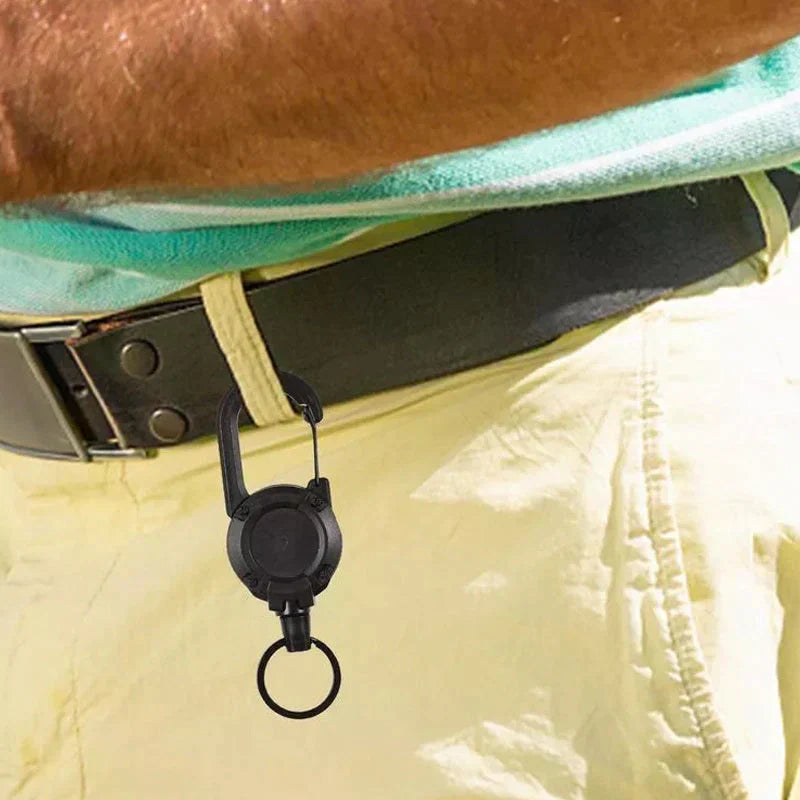 Durable Steel Retractable Security Keychain